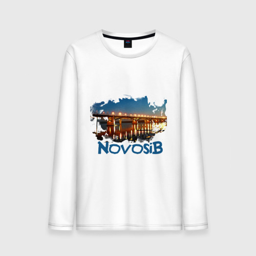 Мужской лонгслив хлопок Novosib print