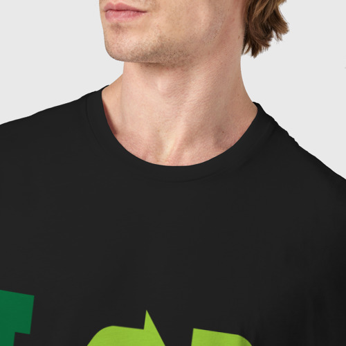 Мужская футболка хлопок Вращаю землю, цвет черный - фото 6