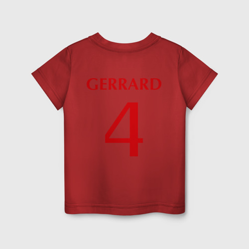 Детская футболка хлопок Сборная Англии - Стивен Джеррард 4, цвет красный - фото 2