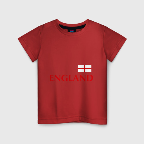 Детская футболка хлопок Сборная Англии - Стивен Джеррард 4, цвет красный