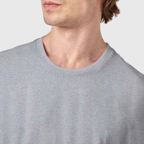 Мужская футболка хлопок Сборная Франции - Бензима 10 (Benzima), цвет меланж - фото 6