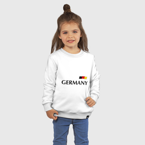 Детский свитшот хлопок Сборная Германии - 13, цвет белый - фото 3