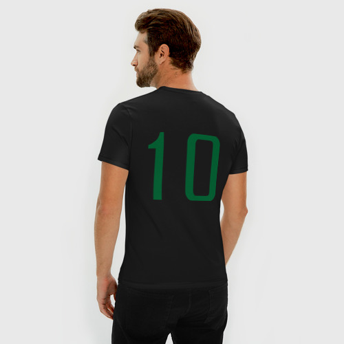 Мужская футболка хлопок Slim Сборная Италии - 10, цвет черный - фото 4