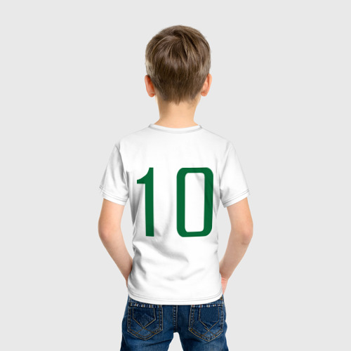 Детская футболка хлопок Сборная Португалии - 10, цвет белый - фото 4