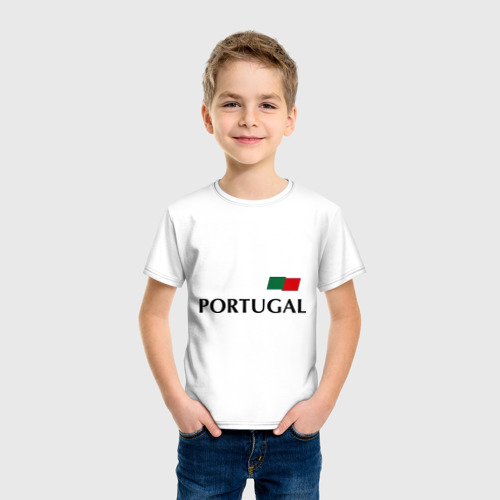 Детская футболка хлопок Сборная Португалии - 10, цвет белый - фото 3