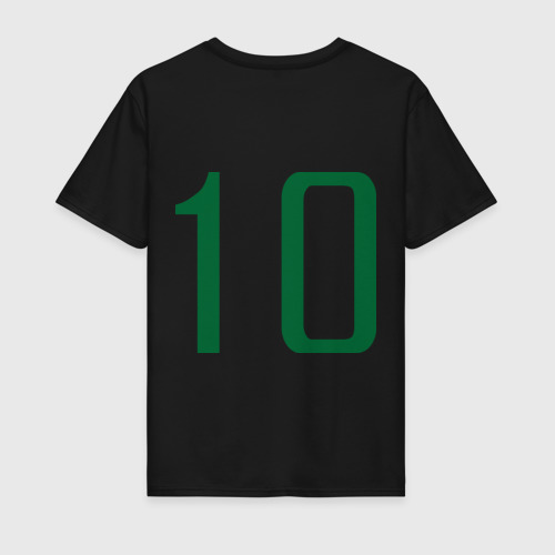 Мужская футболка хлопок Сборная Португалии - 10, цвет черный - фото 2