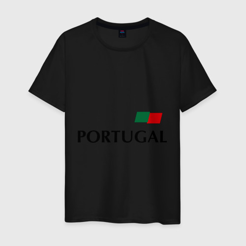 Мужская футболка хлопок Сборная Португалии - 10, цвет черный