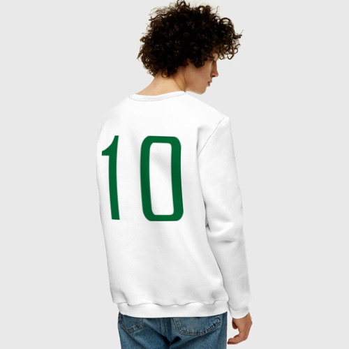 Мужской свитшот хлопок Сборная Португалии - 10, цвет белый - фото 4