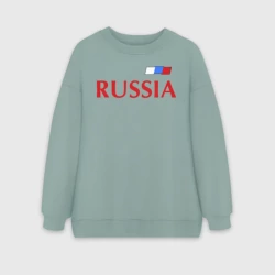 Женский свитшот oversize без начеса хлопок Сборная России