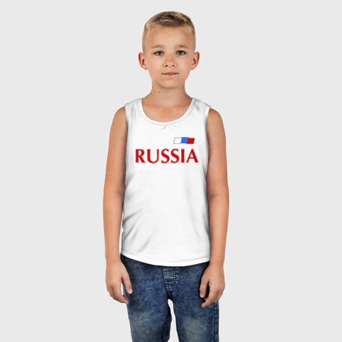 Детская майка хлопок Сборная России, цвет белый - фото 5