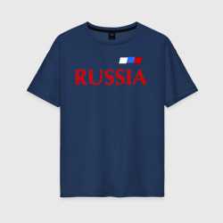 Женская футболка хлопок Oversize Сборная России
