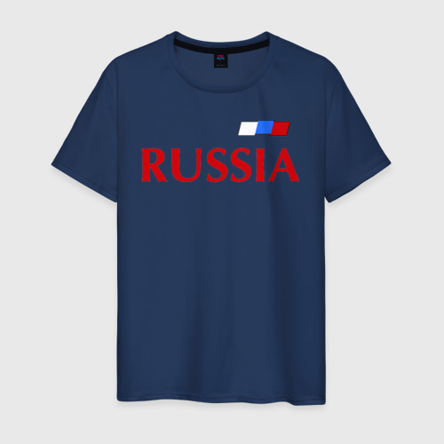 Мужская футболка хлопок Сборная России, цвет темно-синий
