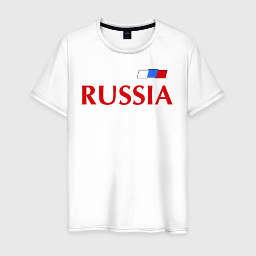 Мужская футболка хлопок Сборная России, цвет белый