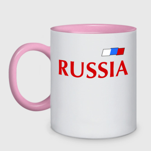 Кружка двухцветная Сборная России, цвет белый + розовый