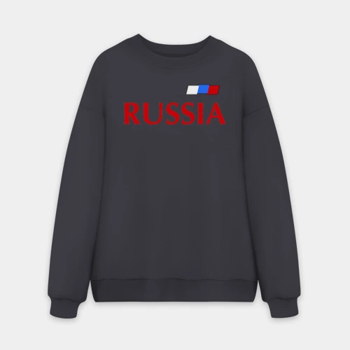 Мужской свитшот oversize без начеса хлопок Сборная России
