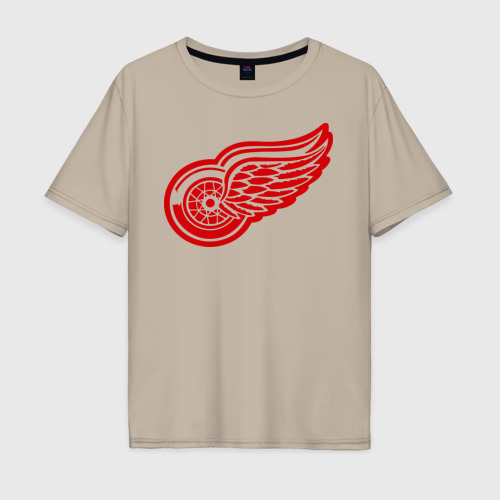 Мужская футболка хлопок Oversize Detroit Red Wings Pavel Datsyuk - Павел Дацюк, цвет миндальный