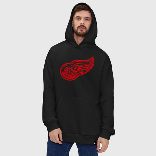 Худи SuperOversize хлопок Detroit Red Wings Pavel Datsyuk - Павел Дацюк, цвет черный - фото 5