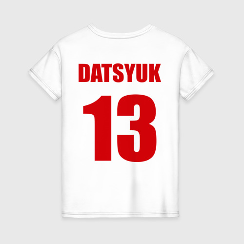 Женская футболка хлопок Detroit Red Wings Pavel Datsyuk - Павел Дацюк, цвет белый - фото 2