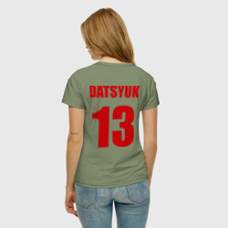 Женская футболка хлопок Detroit Red Wings Pavel Datsyuk - Павел Дацюк - фото 2