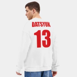 Мужской свитшот oversize без начеса хлопок Detroit Red Wings Pavel Datsyuk - Павел Дацюк - фото 2