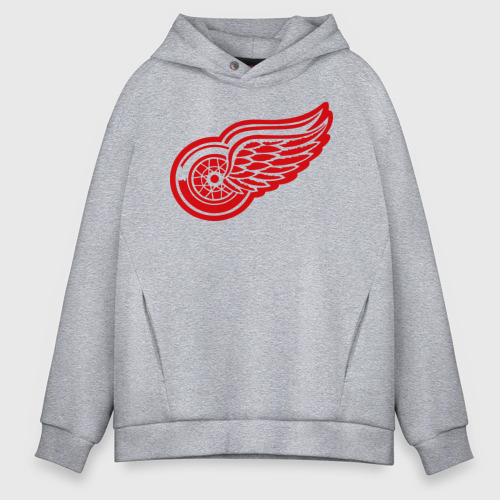 Мужское худи Oversize хлопок Detroit Red Wings Pavel Datsyuk - Павел Дацюк, цвет меланж