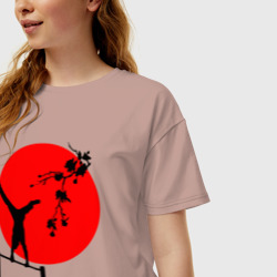 Женская футболка хлопок Oversize Путь турника - фото 2