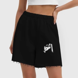 Женские шорты oversize футер хлопок Street Workout - выход силой белый - фото 2