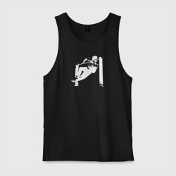 Мужская майка хлопок Street Workout - выход силой белый