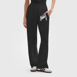 Женские брюки oversize без начеса хлопок Street Workout - выход силой белый - фото 2