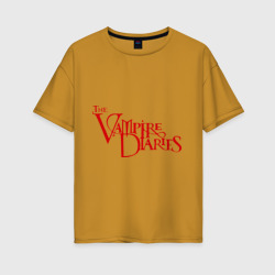 Женская футболка хлопок Oversize The Vampire Diaries