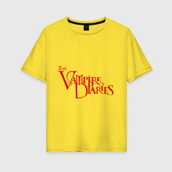 Женская футболка хлопок Oversize The Vampire Diaries