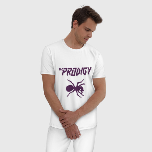Мужская пижама хлопок The Prodigy паук, цвет белый - фото 3