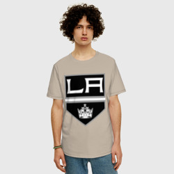 Мужская футболка хлопок Oversize Los Angeles Kings - Лос Анджелес - фото 2