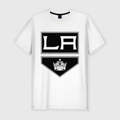 Мужская футболка хлопок Slim Los Angeles Kings - Лос Анджелес, цвет белый