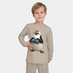 Детская пижама с лонгсливом хлопок Пингвин с биноклем - фото 2