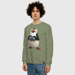 Мужской свитшот хлопок Пингвин с биноклем - фото 2