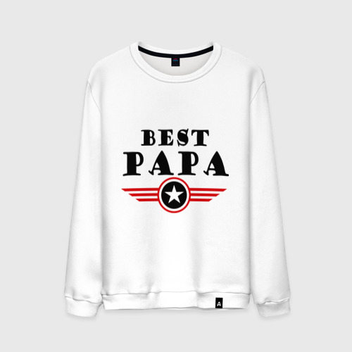 Мужской свитшот хлопок Best papa logo