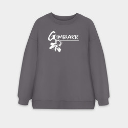 Женский свитшот oversize без начеса хлопок Gimbarr: колумбийский стиль