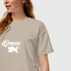 Женская футболка хлопок Oversize Gimbarr white - фото 2