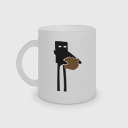 Кружка матовая стеклянная Enderman