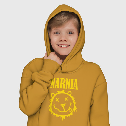 Детское худи Oversize хлопок Narnia, цвет горчичный - фото 12