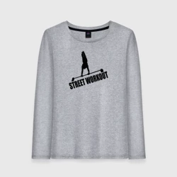 Женский лонгслив хлопок Street workout s black
