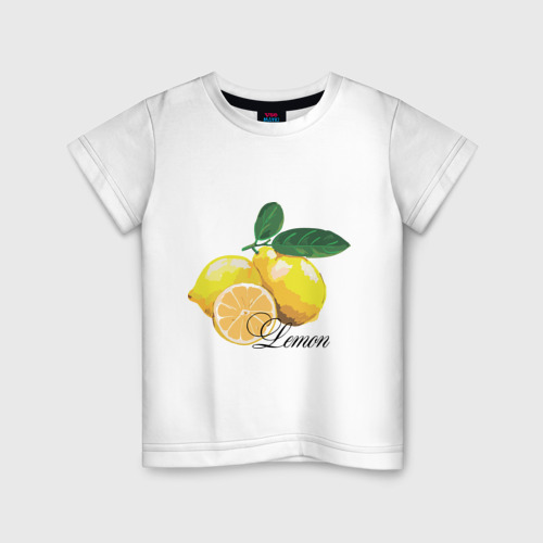 Детская футболка хлопок Lemon, цвет белый