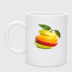 Кружка керамическая мега яблоко