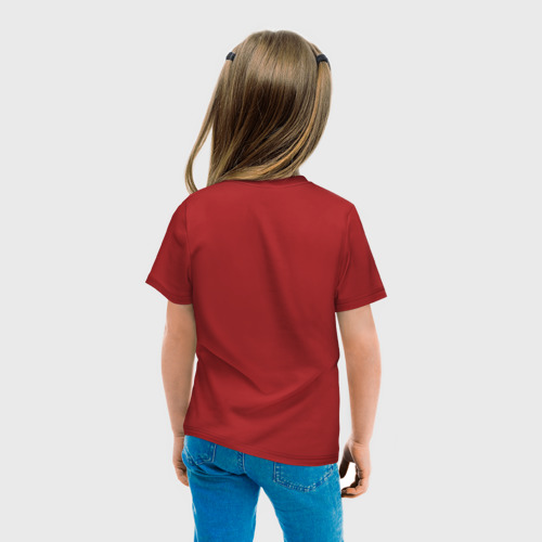 Детская футболка хлопок с принтом Ананас, вид сзади #2