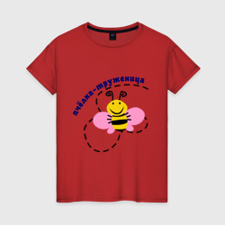 Женская футболка хлопок пчелка-труженица