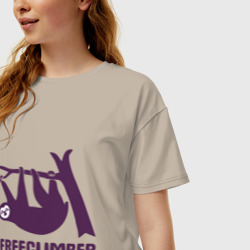 Женская футболка хлопок Oversize Freeclimber - фото 2