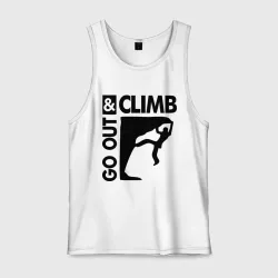 Мужская майка хлопок Go out and climb