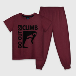 Детская пижама хлопок Go out and climb