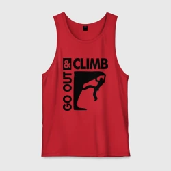 Мужская майка хлопок Go out and climb